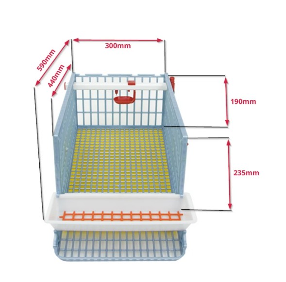 Klec pro křepelky CIMUKA BYK MINI 34x62x46cm