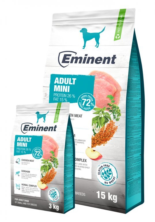 Granule pro dospělé psy EMINENT Adult Mini High Premium, pro malá a toy plemena - Hmotnost: 3kg