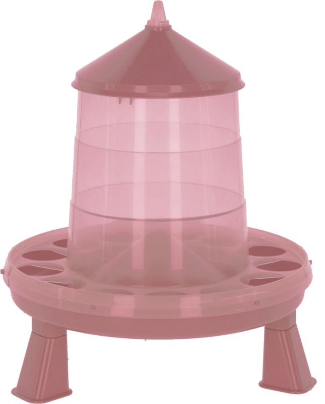 KERBL tubusové krmítko pro kuřata, drůbež s nožičkami růžové