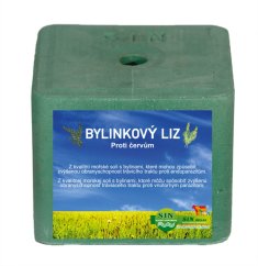 Minerální liz pro koně, skot, ovce, kozy SIN Hellas s bylinkami proti červům z mořské soli 10kg