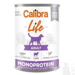 Krmivo pro psy Jehně Calibra Dog Life Adult Lamb, konzerva 400g