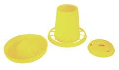 Tubusové krmítko pro kuřata, drůbež plastové s mřížkou