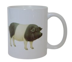 Keramický hrnek Prase přeštické černostrakaté 320ml