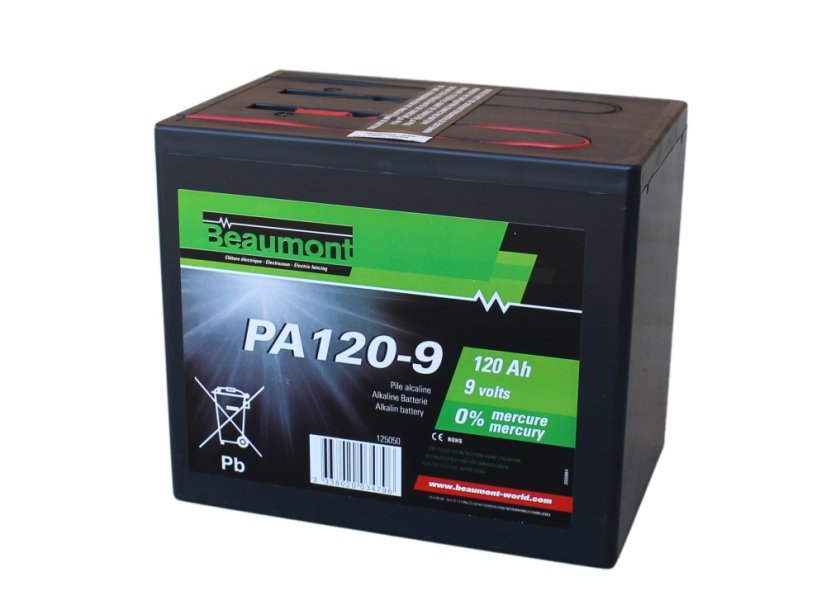 Alkalická baterie pro elektrický ohradník 9V/120Ah Alkalická baterie pro elektrický ohradník 9V/120Ah
