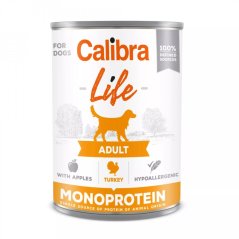 CALIBRA Dog Life konz.Adult Turkey with apples 400g konzerva pro psy s krocanem a jablky