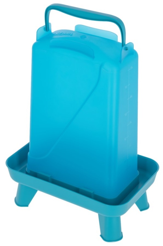 KERBL klobouková napáječka obdélníková pro drůbež s nožičkami