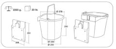 OK PLAST držák pro 20ltr krmné vědro