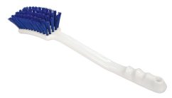 Kartáč pro skot, ovce, kozy na mytí dojících konví modrý, 40cm