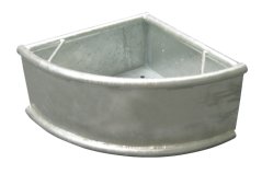 Krmný žlab pro koně rohový, kovový 35ltr.