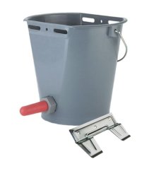 Krmné vědro pro telata komplet s plechovým držákem 8ltr