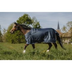 RIDING WORLD Eco 1200D/0g výběhová deka pro koně modrá