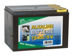 Alkalická baterie pro elektrický ohradník 9V/75Ah