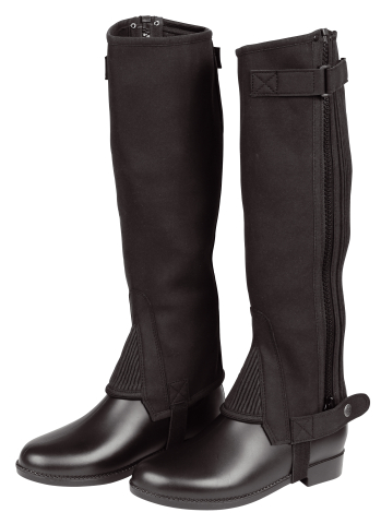 Jezdecké minichapsy dětské ClassicStretch syntetické, - Barva: černé, Velikost: 140