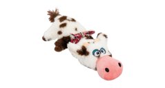 HipHop Dog Kravička ležící 30cm plyšová hračka pro psy strakatá