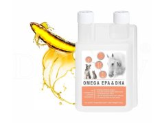 Krmný doplněk pro koně, psy, kočky  DROMY Omega 3 EPA & DHA, 1000ml