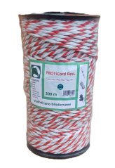 Vodivé lano pro ohradník PROFICord ResL 6mm bíločervené 200m