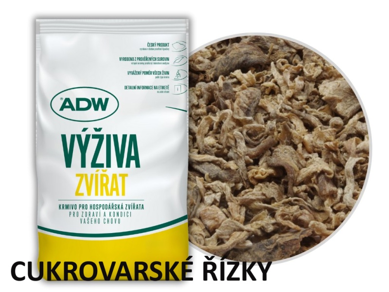 Granule pro koně, pony, ovce, skot ADW CUKROVARSKÉ ŘÍZKY, 15kg Granule pro koně, pony, ovce, skot ADW CUKROVARSKÉ ŘÍZKY, 15kg