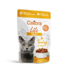 CALIBRA Cat Life kapsa Adult Turkey in gravy krmivo pro kočky 85g