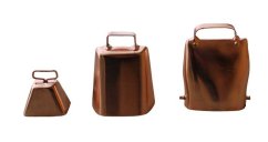 Pastevní zvonec ocelový v měděné barvě