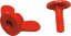 Šroub krátký s matkou červený-výpustní a pro samokrmítko