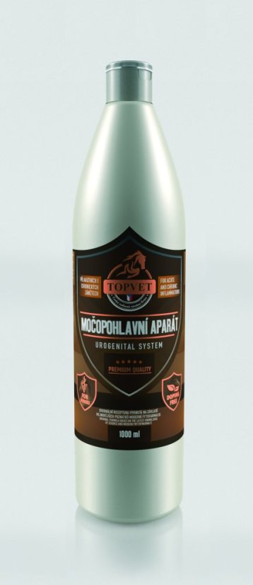 Bylinný sirup pro koně TOPVET Močopohlavní aparát