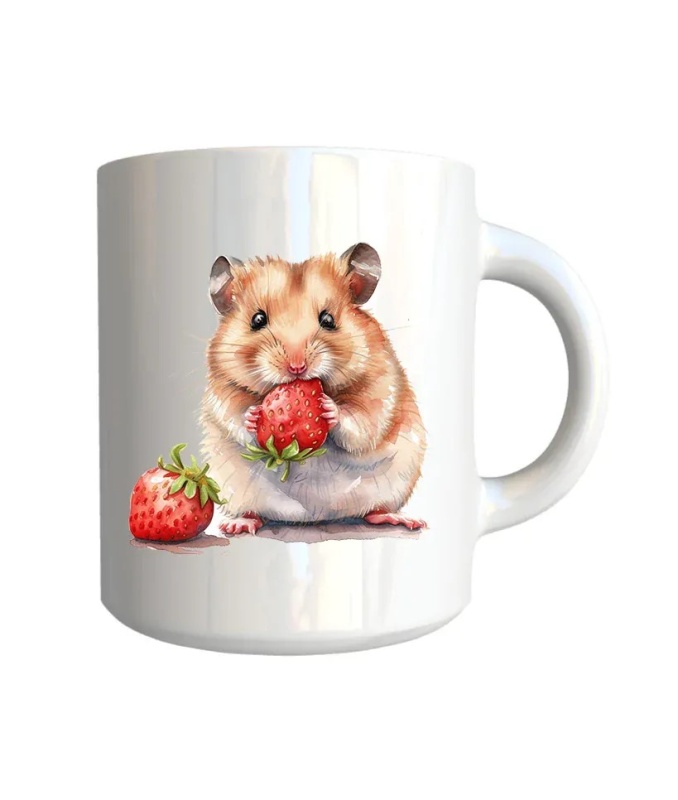 Keramický hrnek Vahi křeček s jahodami 320ml