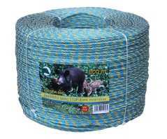 Vodivé lanko pro elektrický ohradník STOP 4mm modrožluté 800m Vodivé lanko pro elektrický ohradník STOP 4mm modrožluté 800m