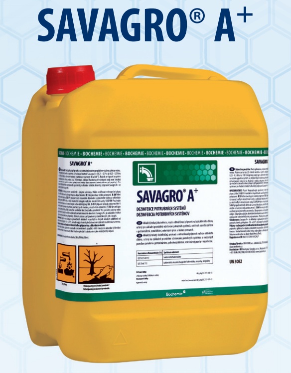 SAVAGRO A+ pro mytí dojení zásadité-kanystr 15kg