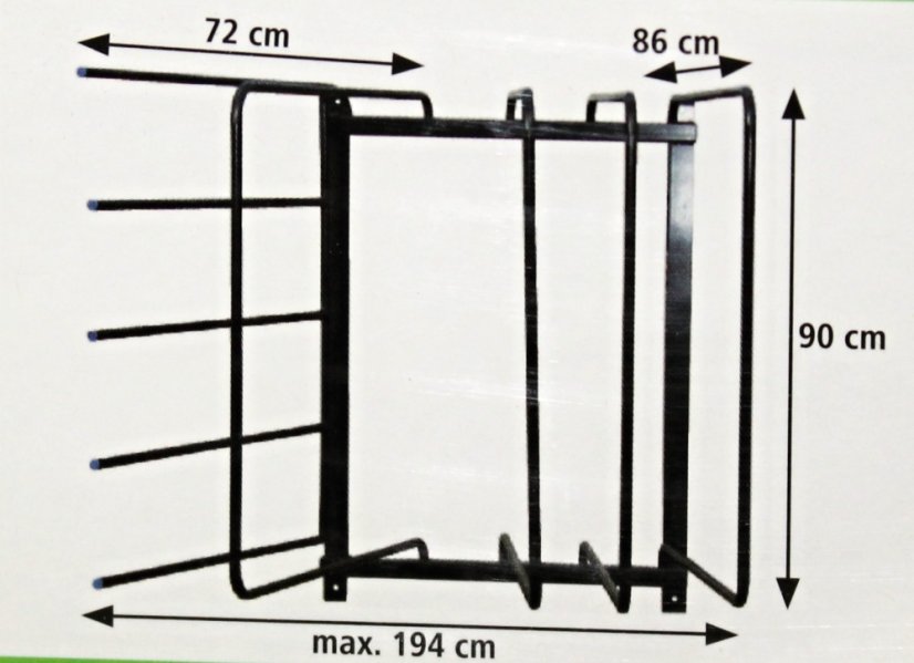 Věšák na deky a podsedlové dečky 5-ramenný