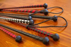 Jezdecký bičík Profi oplétaný kožený bez poutka