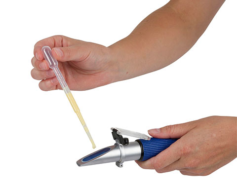 Refraktometr pro krávy, klisny k rozlišení mleziva