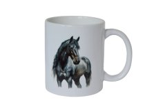 Keramický hrnek Naggis černý kůň 320ml