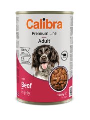 Krmivo pro psy Hovězí CALIBRA Dog Premium Beef, konzerva 1,24kg