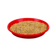 Plato na krmení pro jednodenní kuřata, o 19cm červené