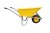 Kolečko hospodářské zahradní s plastovou korbou žluté 100ltr.