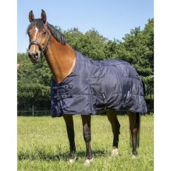 HKM Quited 1200D/340g stájová deka pro koně tm.mod 155cm