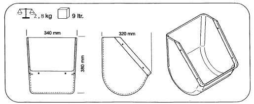 OK Plast koryto pro prasnice s nerezevou hranou, 9ltr.