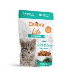 Krmivo pro kočky losos CALIBRA Cat Life Sterilised Salmon in gravy, kapsa 85g