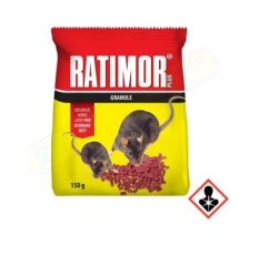 Granule na myši, hraboše, potkany, krysy RATIMOR Plus, 150g v sáčku