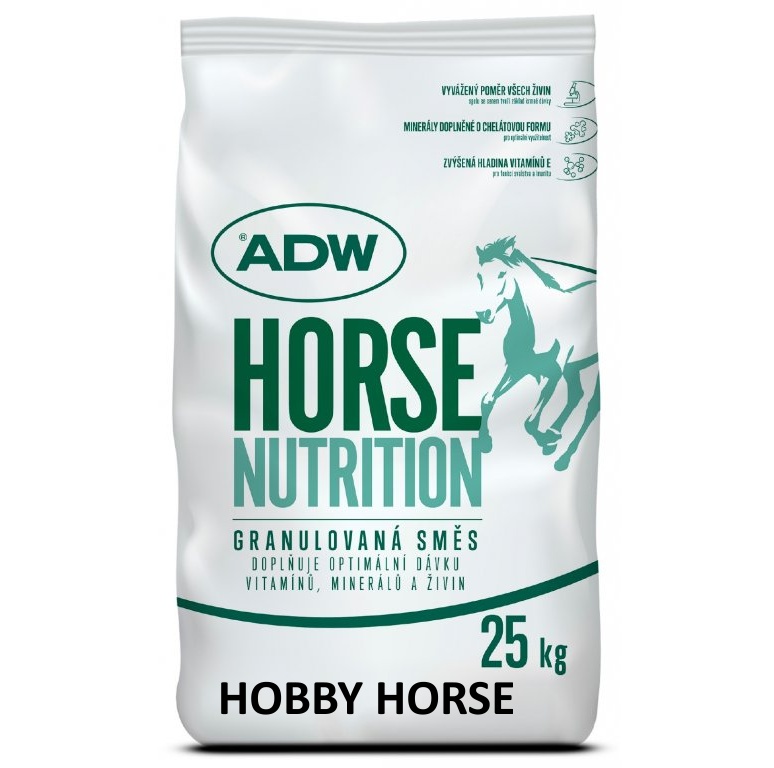 Granule pro koně, pony k rekreačnímu a hobby  ježdění ADW HOBBY HORSE, 25kg