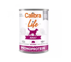 Krmivo pro psy Divočák s brusinkami CALIBRA Dog Life Adult Wild boar with cran., konzerva 400g