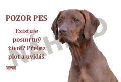 Výstražná tabulka MAĎARSKÝ OHAŘ