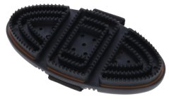 Hřbílko na koně COVALLIERO Flex 2K gumové čer/hně 19cm