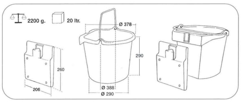 Držák pro 20ltr krmné vědro  OK PLAST