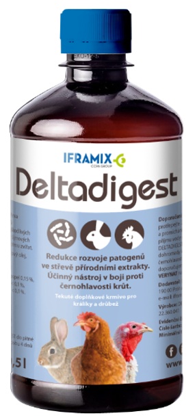 IFRAMIX DeltaDigest doplňkové krmivo pro drůbež a králíky na lepší imunitu a trávení 500ml