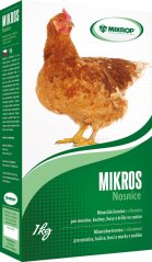 Minerálně vitamínový doplněk pro slepice, kachny MIKROP Mikros Nosnice ve snášce, 1kg