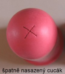 Cucák přírodní LATEX 10cm s X dirkou