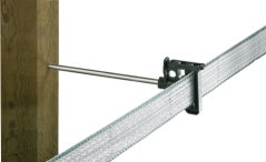 Klipový izolátor pro ohradník na pásku do 40mm s dlouhým vrutem 20cm (10)