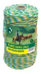 Eurolanko pro elektrický ohradník 3mm bílo-žluto-zelené,