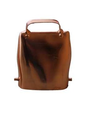 Pastevní zvonec ocelový v měděné barvě